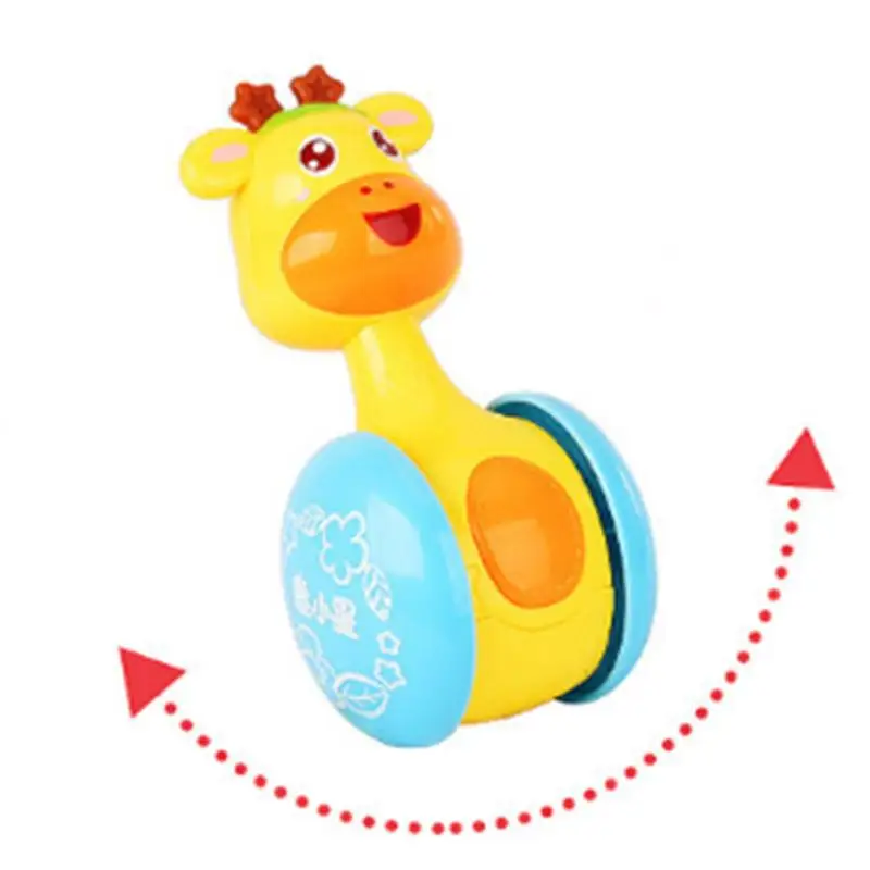 Кукла неваляшка Жираф Roly poly детские игрушки погремушки кольцо колокольчик для
