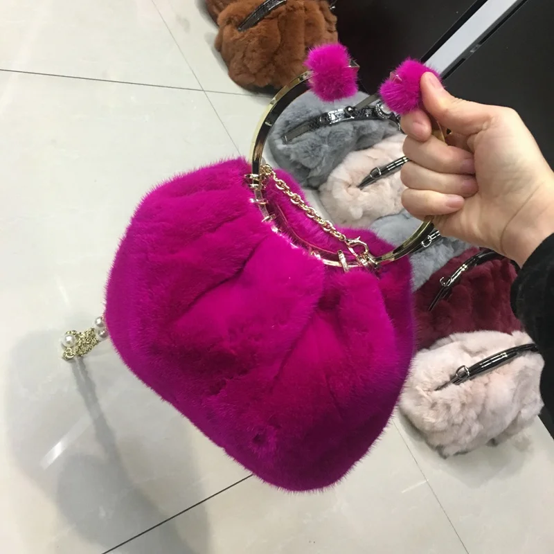 100% natural mink fur handbag (4)