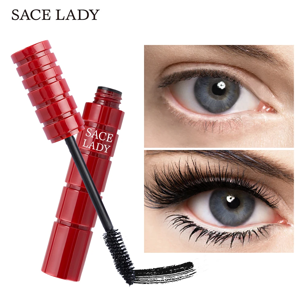 

SACE LADY 4D Mascara Curling Thick Eyelashes Makeup Waterproof 3d Rimel Extension Make Up Silk Fiber Eye Lash Mascara Cosmetic