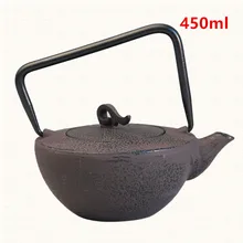 Горячая чугунный чайник Набор японский чайник Tetsubin Чайник Посуда для напитков инструменты кунг-фу ситечко из нержавеющей стали чайник 450 мл