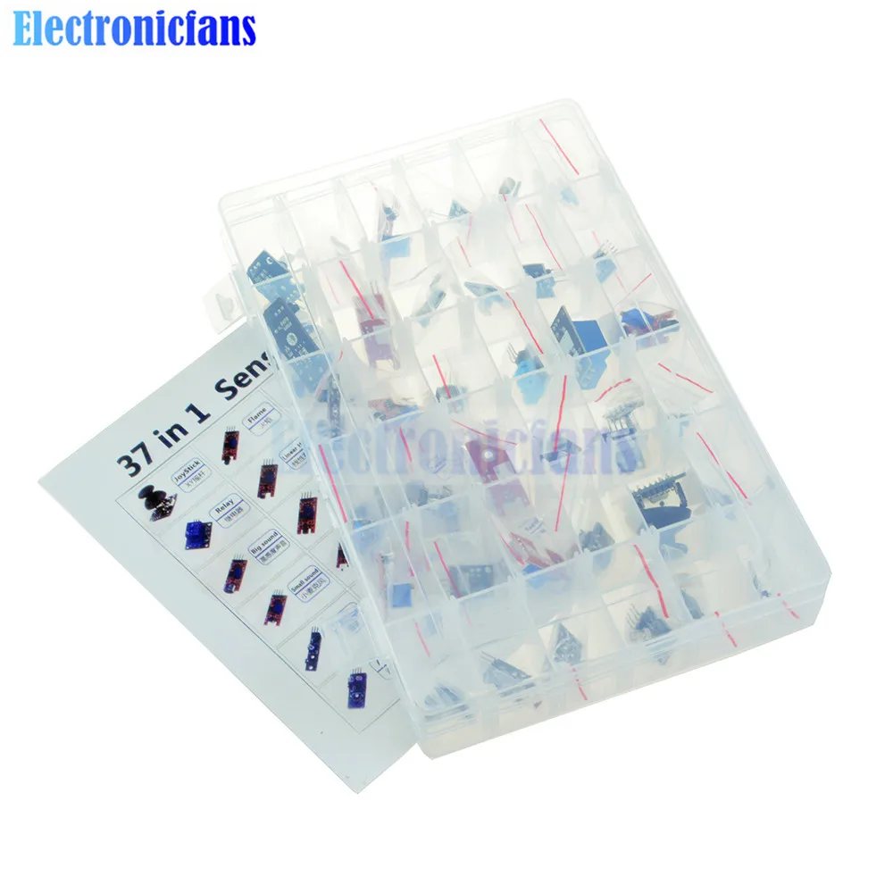 Комплект датчиков 37 в 1 для начинающих Arduino Raspberry Pi Обучающие ключи модуль s Ultimate с