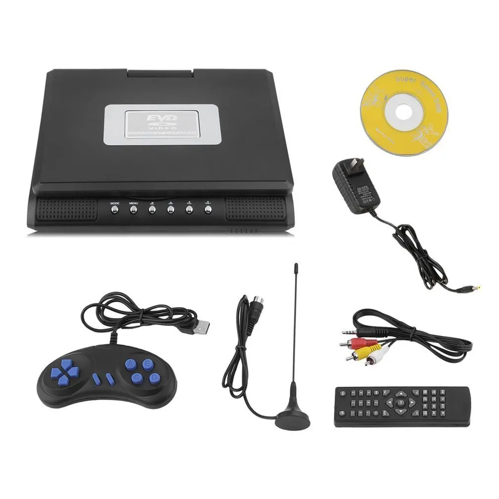 

FJD-750 7-Inch TFT LCD Screen DVD Player 270 Degrees Swivel Screen Digital Multimedia Player Support USB Secure Digital Card