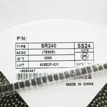 100 шт./лот диод Шоттки SS24 2A 40V SMA/DO-214AC SMD SR240