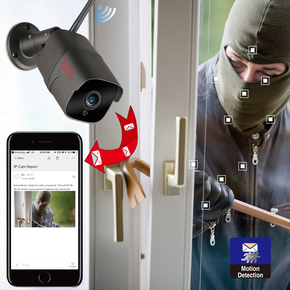 Tonton 720P/1080P Wifi IP Camera Onvif Two-Way Audio 2.0MP HD Outdoor Weatherproof Email Alert XMEye IR CCTV Surveillance Camera Tonton 720P/1080P Wifi IP Camera Onvif Two-Way Audio 2.0MP HD Outdoor Weatherproof Email Alert XMEye IR CCTV Surveillance Camera