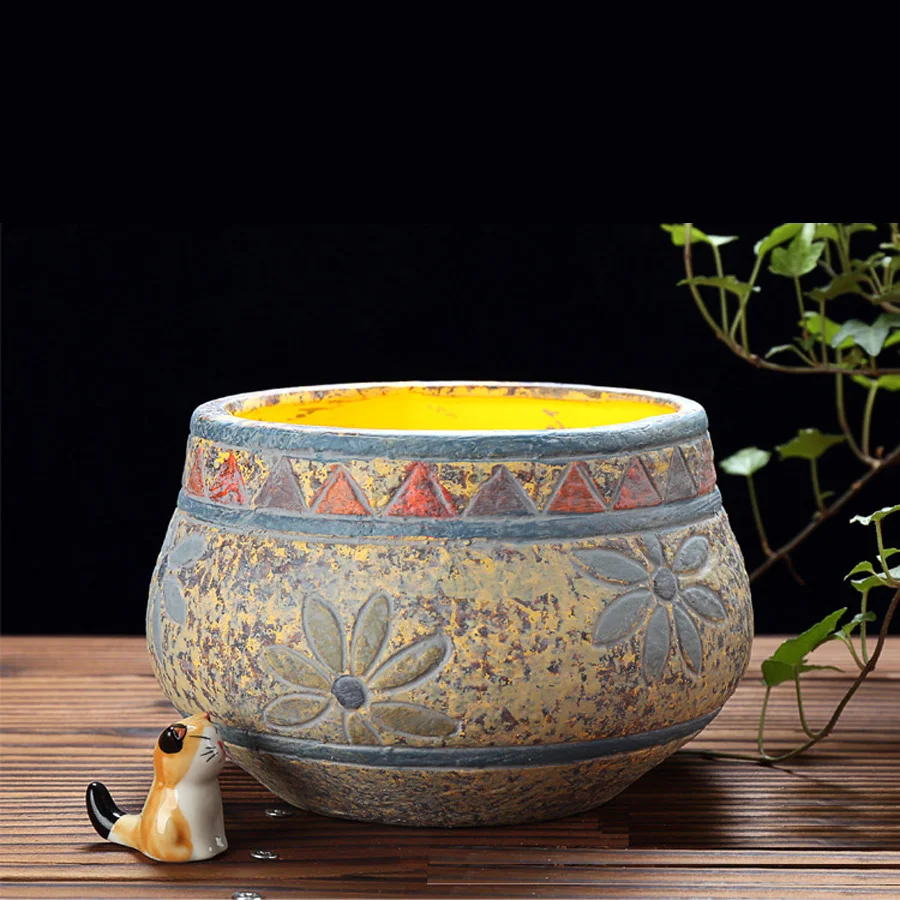 beautiful pattern ceramic bonsai pot planter plant flower