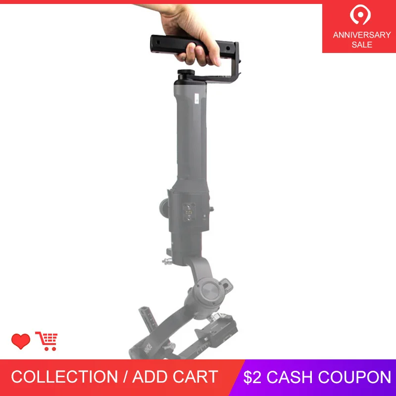 Aluminum Alloy Inverted Handle Grip Accessory for DJI Ronin-S Zhiyun Crane 2 Handheld Gimbal Stabilizers Accessories | Электроника
