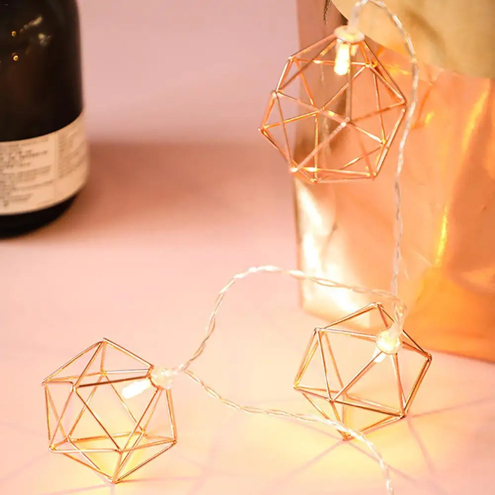 

Rose Gold LED Light Strings Outdoor Light Post Holiday Light String Light Balcony Hanging Lamps Bedroom Wedding Party Deco