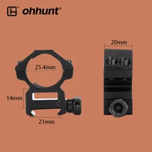 Ohhunt 25,4 мм " кольца 2 шт. Picatinny Weaver рейка крепление средний профиль Охотничья винтовка напрвляющая для прицела для тактического прицела