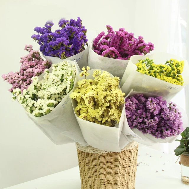 60 Cm Naturalne Suszone Kwiaty Morze Lawenda Wielokolorowy Myosotis