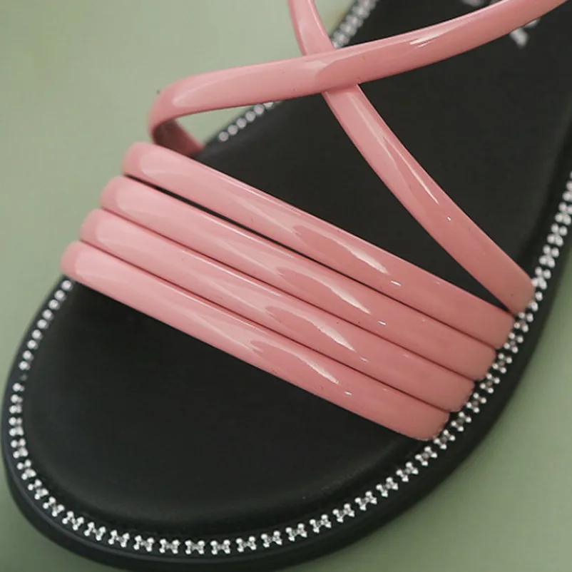 Children Shoes Rome Microfiber Flat Buckle Beach Shoes Gladiator Girls Sandals Kids Summer Cutout Shoes For Girls Casual Sandals Children Shoes Rome Microfiber Flat Buckle Beach Shoes Gladiator Girls Sandals Kids Summer Cutout Shoes For Girls Casual Sandals