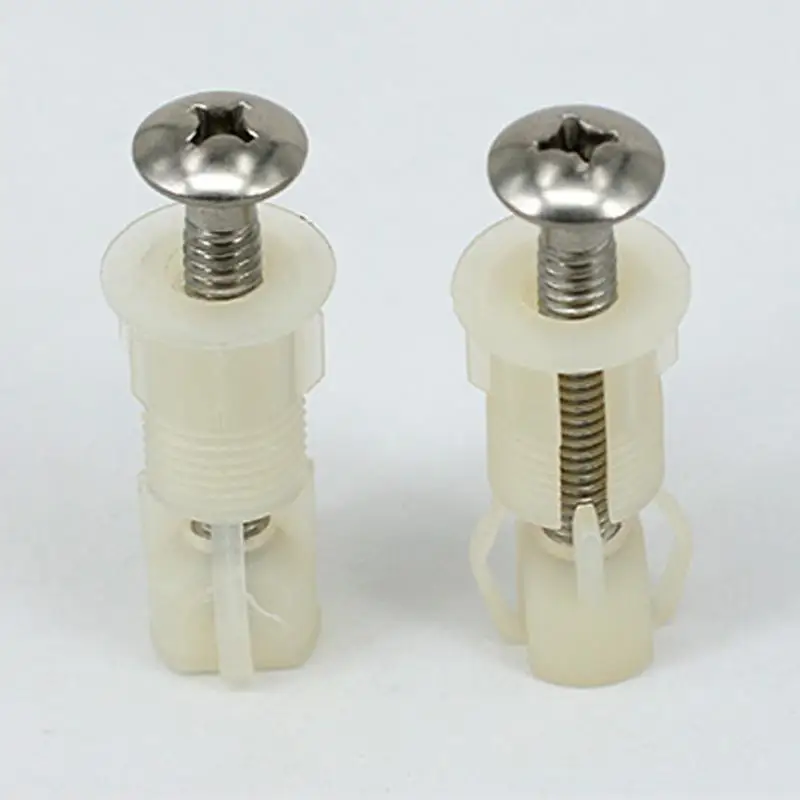 Toilet Seat Hinges Commode Cover Screw Well Nuts Blind Hole Fixings