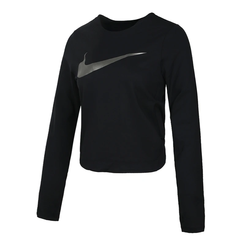 Новое поступление NIKE как W NK DRY ELMNT TOP CREW GX Для женщин пуловер рубашки с коротким рукавом спортивный костюм