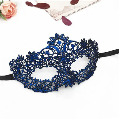 Masquerade Gold Purple Blue Lace Mask Halloween Cutout Prom Party Mask Accessories Sexy Eye Face Mask Venetian Masks Party Favor - Цвет: LM022E