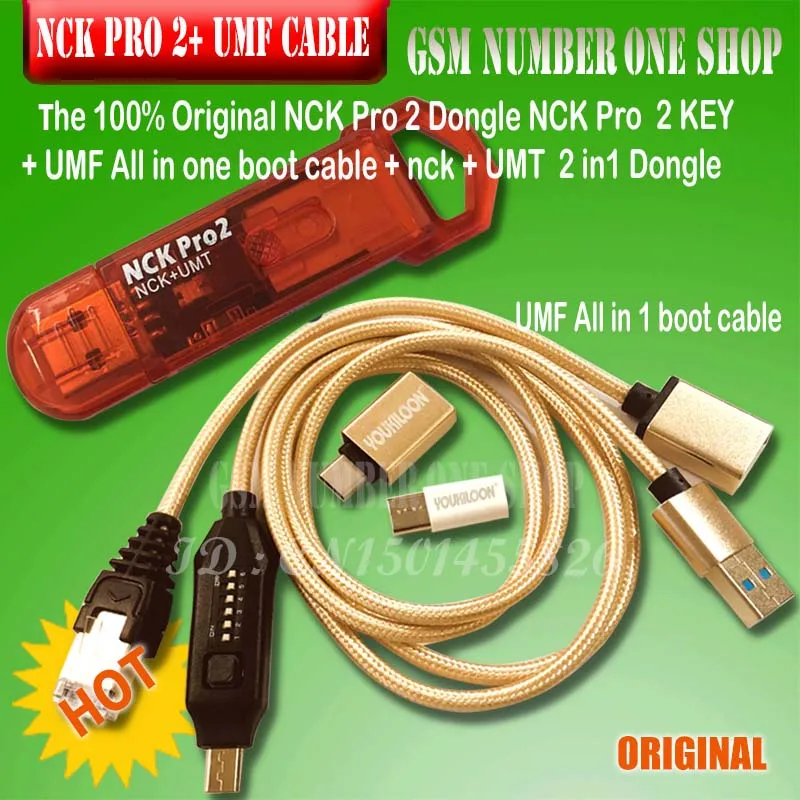 NCK Pro 2 dongle + all in 1 boot cable - gsmjustoncct -d 