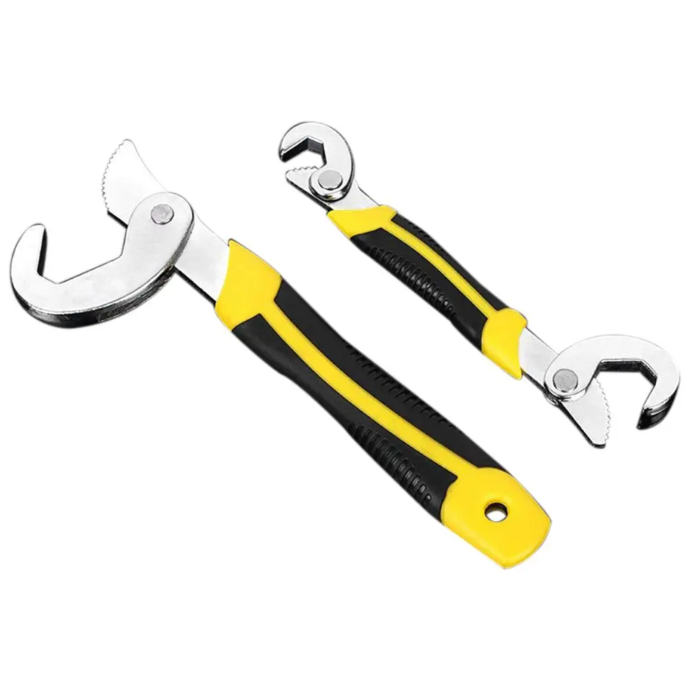 

Universal Adjustable Wrench Set 6-32mm 2pcs Quick Self-gripping Multifunction Spanner Tool Square Round Wing Nuts/Bolts or Pipe