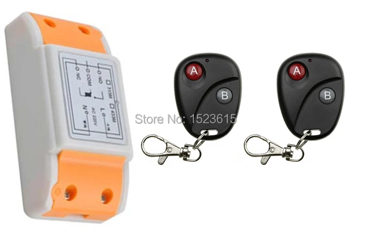 

New AC220V 1CH RF Wireless Remote Control Switch System Transmitter with Two-button Receiver Smart Home Switch