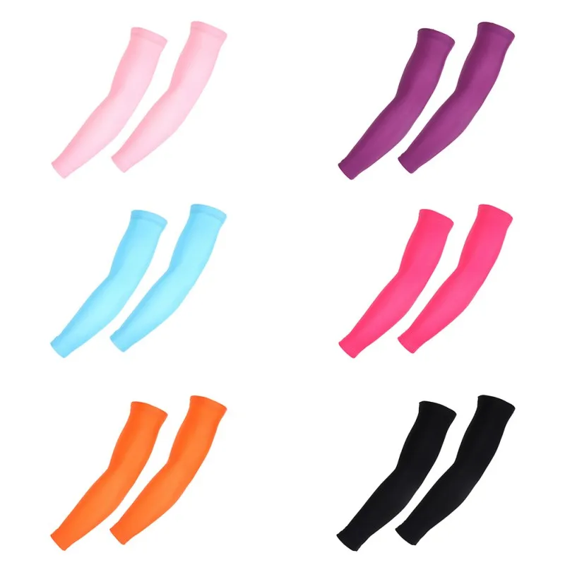 

Long Elbow Pads Sleeve Lightweight Quick Dry Anti-slip Sunshade Polyester Spandex Arms Cover Protector Outdoor Sportswear