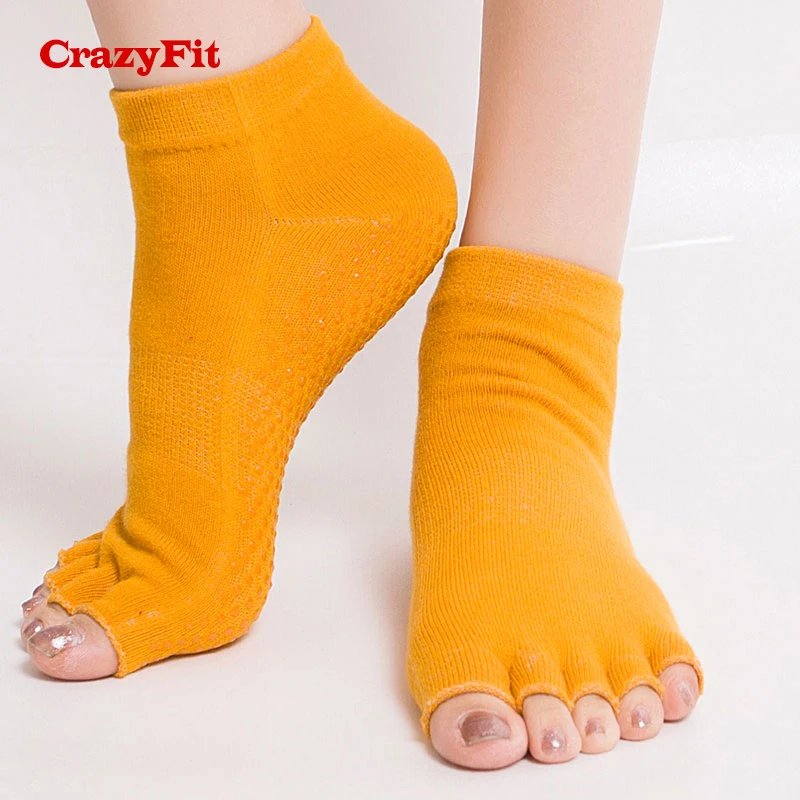 CrazyFit профессиональные женские носки для йоги 2018 противоскользящие хлопковые