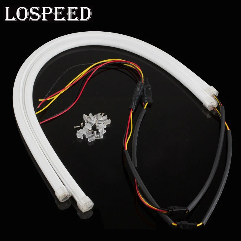 LoSpeed 2PCS/LOT 45CM Turning Light Daytime Running Turn Signal DRL Angel eye for Audi/BMW/Benz/Jeep/VW/Ford/Honda/Toyota | Автомобили и