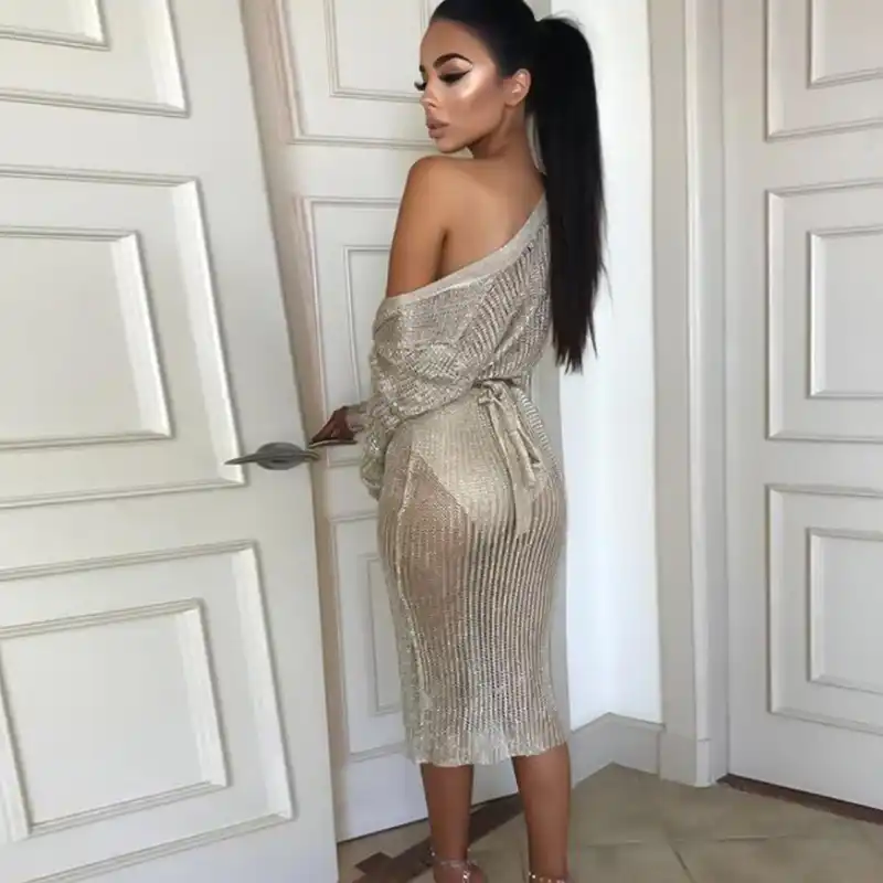 bodycon dress with long cardigan