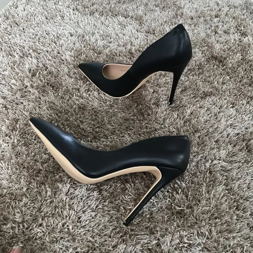 Brand Shoes Woman High Heels Women Shoes Pumps Stilettos Shoes For Women Black High Heels 12cm/10cm/8cm Leather Wedding Shoes