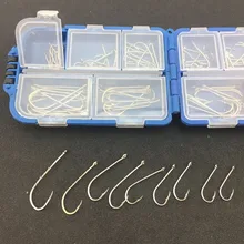 100pc Fishing Hook Stainless Steel O’shaughnessy fishhook Jig Big Hook Treble Hooks Long Barbed Shank Baitholder
