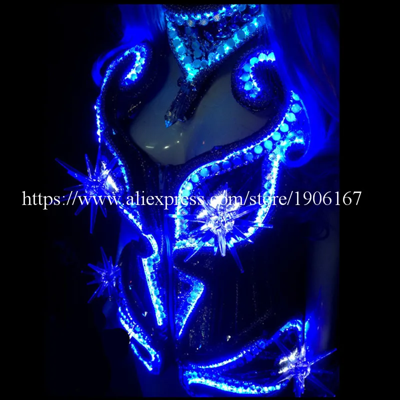 日本店舗 新加入led発光セクシーレディクリスタルイブニングドレス女性ダンスds衣装ledライトを照らす舞台服ダンス着用 クリアランス大人気 Ottotto Brewery Jp