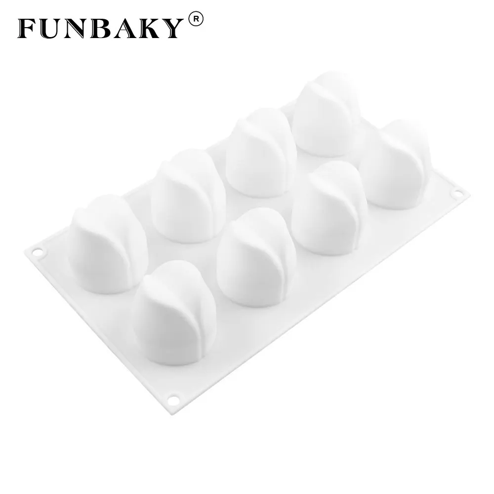 Новинка силиконовая форма FUNBAKY 3D в форме цветка тюльпана для торта мусса десерта