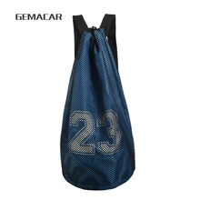 

Drawstring backpack waterproof handbag mesh bag lightweight sack casual sports football bag