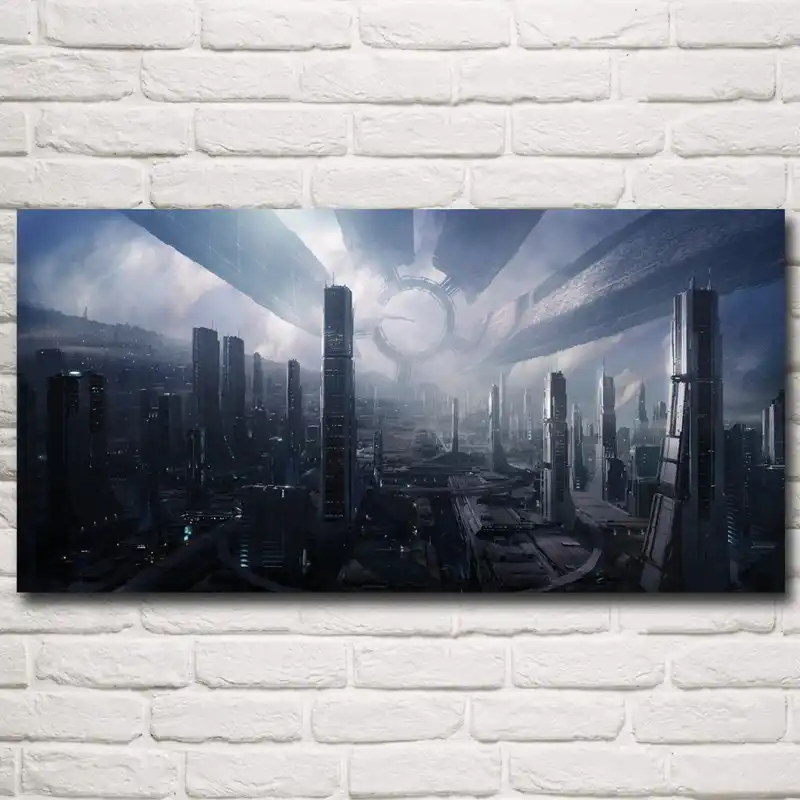 Foocame Mass Effect 2 3 4 Hot Shooting Action Game Art Silk Poster Pictures Bedroom Living Room Wall Decor 12x24 15x30 Inches
