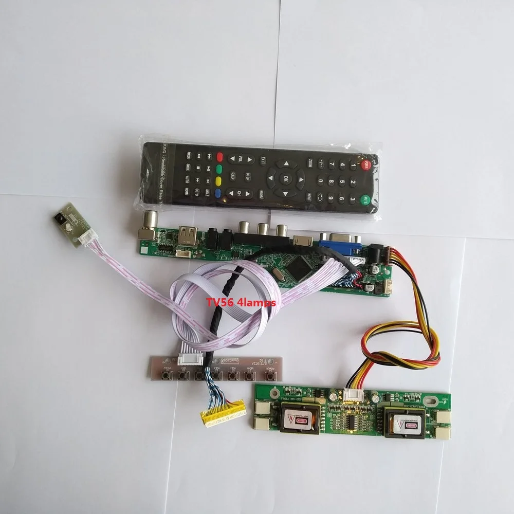 Для LM190E08-TLL4 Новый ЖК-дисплей 4 лампы комплект модуль VGA AV 1280X1024 19 &quotконтроллер