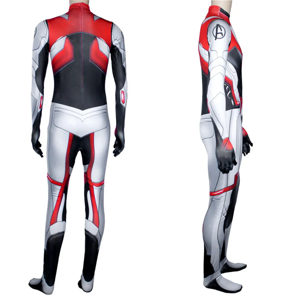 Avengers Endgame Quantum Realm Cosplay Costume Superhero Captain America Captain Marvel Zentai Bodysuit Suit Jumpsuits for adult