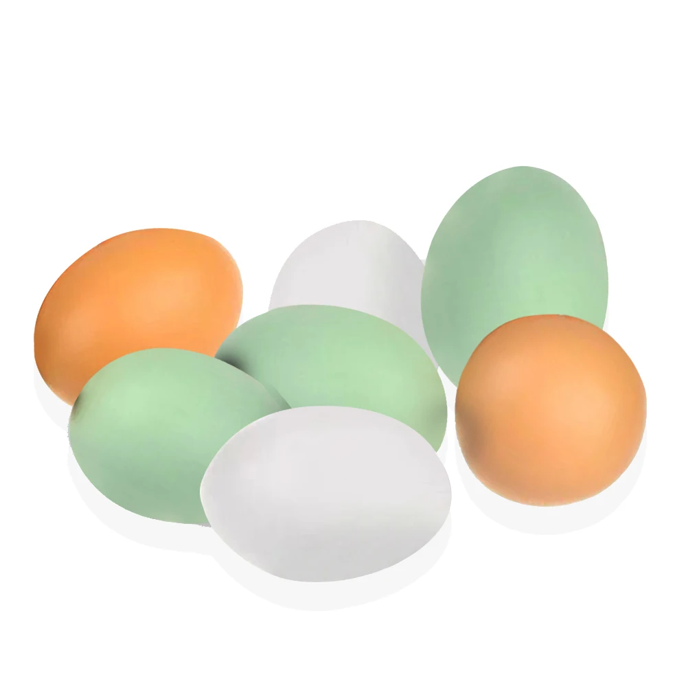 7 PCS Wooden Fake Eggs Funny Coloring Painted Easter Egg DIY Kids Gifts