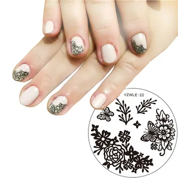 WUF 1 Pc Various Butterfly Flower Nail Art Stamping Template Image Plate