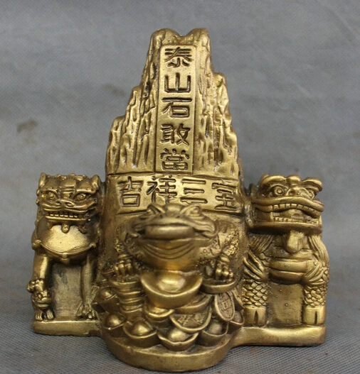 

wholesale factory Chinese Brass Hill YuanBao Coin Lion PiXiu Dragon Kylin Hoptoad Toad Statue