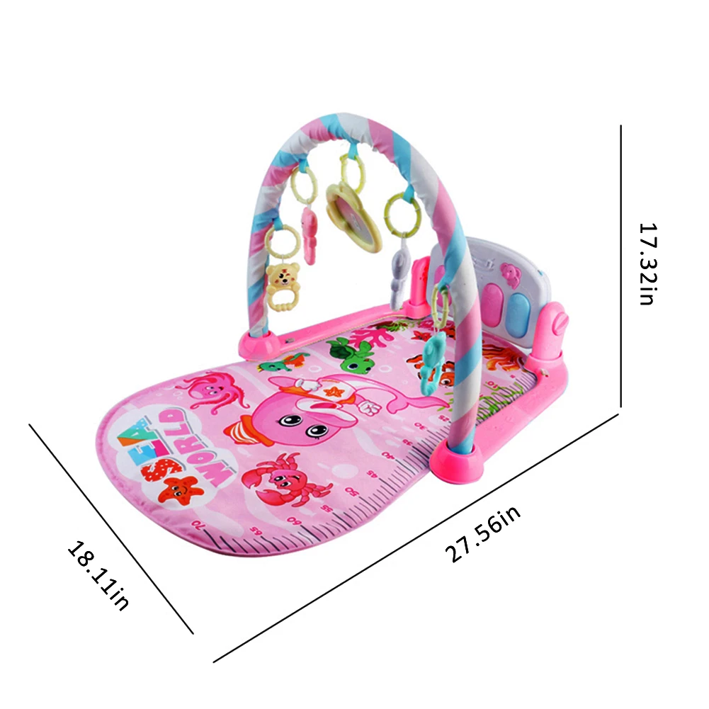 Instrumento de Construção do Corpo para o Bebê Sino do Bebê Pedal Piano Recém-nascido Música Jogo Cobertor Brinquedo Tocando Fitness Atividade Quadro 2 Bebê pedal piano instrumento de construção do