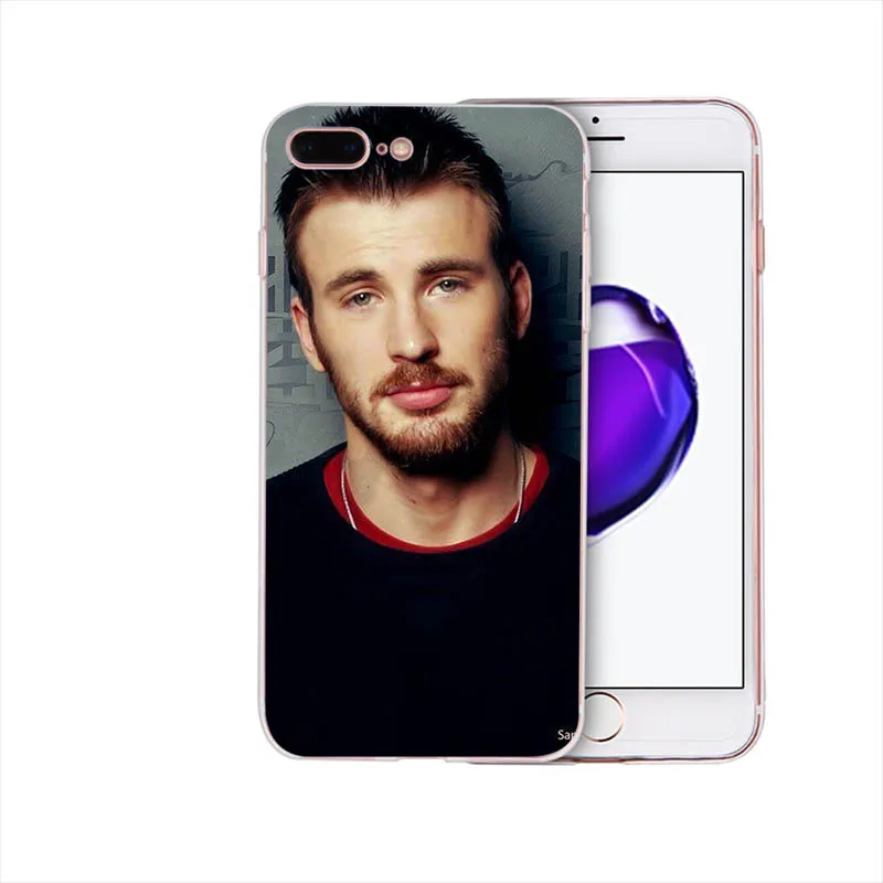 Криса Эванса Марвел Капитан Америка мягкий чехол для iPhone X чехол для телефона XS max XR 6plus 6s 6 Coque 5 5S SE 7 8 8plus 7plus Funda