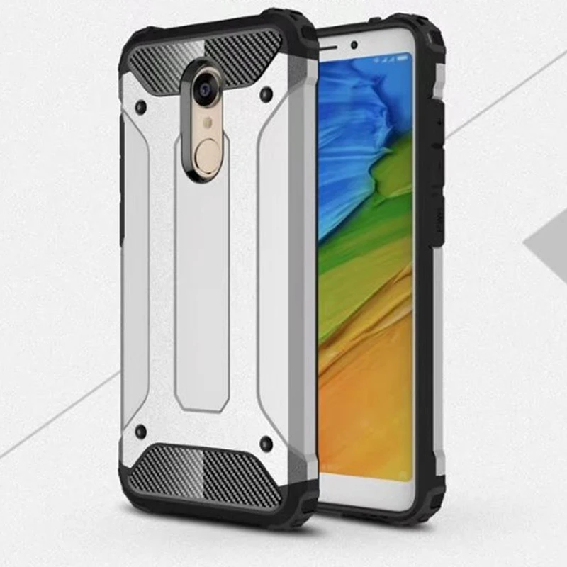 

Soft Silicon + PC Hard Armor Anti-knock Back Cover Case For Xiaomi Redmi 5 Plus