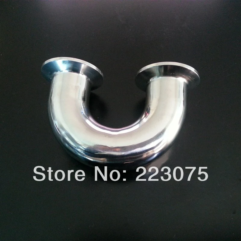 

New arrival Stainless Steel SS304 OD 38mm Sanitary Clamp connection 180 degree U Pipe Fitting 2 pcs/lot