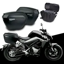 Для CFMOTO 250NK NK250 250 NK SHAD SH23 боковые боксы+ набор стоек для мотоцикла, багажный чехол, седельные сумки, кронштейн, Система переноски