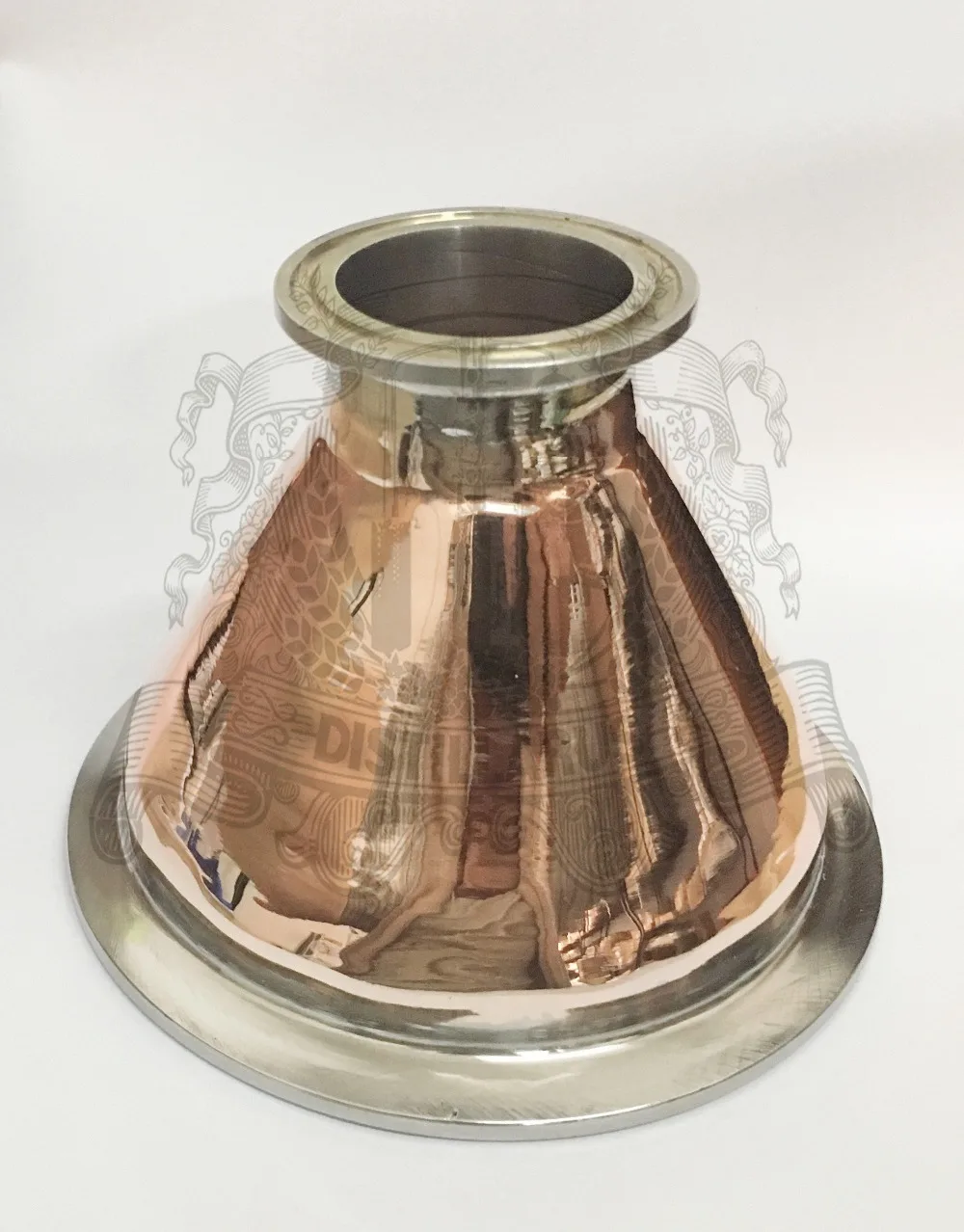 Copper Tri Clamp Reducer 4"(102mm) OD119 x 1.5"(38mm)OD50.5 . Height