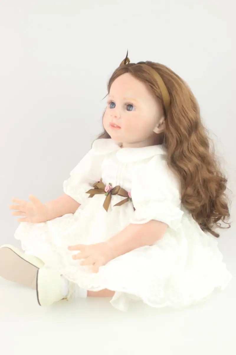 Модные куклы Reborn Baby 60 см Кукла-младенец с реалистичной головкой и ручками тканевые игрушки-части тела Реалистичная элегантная девочка реалистичная модель для малышей Детская игрушка подарок