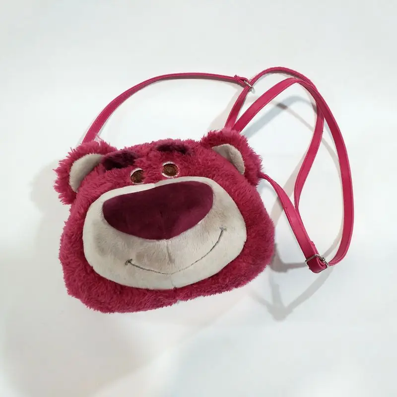Free shipping 1pcs toy story Lotso Plush Bags Strawberry Bear Lotso