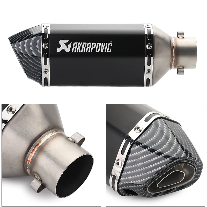 Tubo de Escape Universal 51 MM motocicleta Akrapovic con silenciador Moto bote Escape para Yamaha Honda KTM Kawasaki con DB asesino