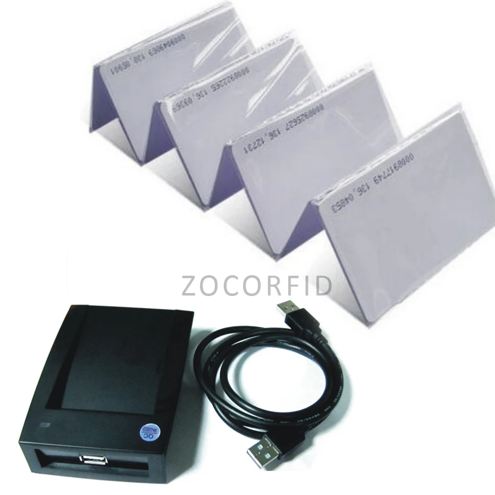 100 шт./лот EM ID CARD 4100/4102 ID-карта реакции 125 кГц RFID-карта + 1 считыватель (TXT out) |