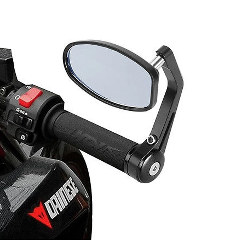 Black Motorcycle Mirror 7/8" Aluminum Rear View Side Mirror Handle Bar