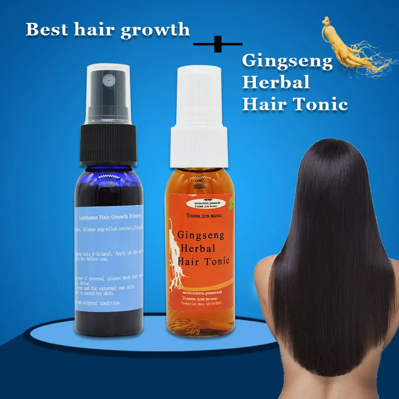 2 шт Сыворотка для роста волос 30 мл + Gingseng травяной тоник для пилаторного лечения против выпадения волос быстрый рост волос эссенция для