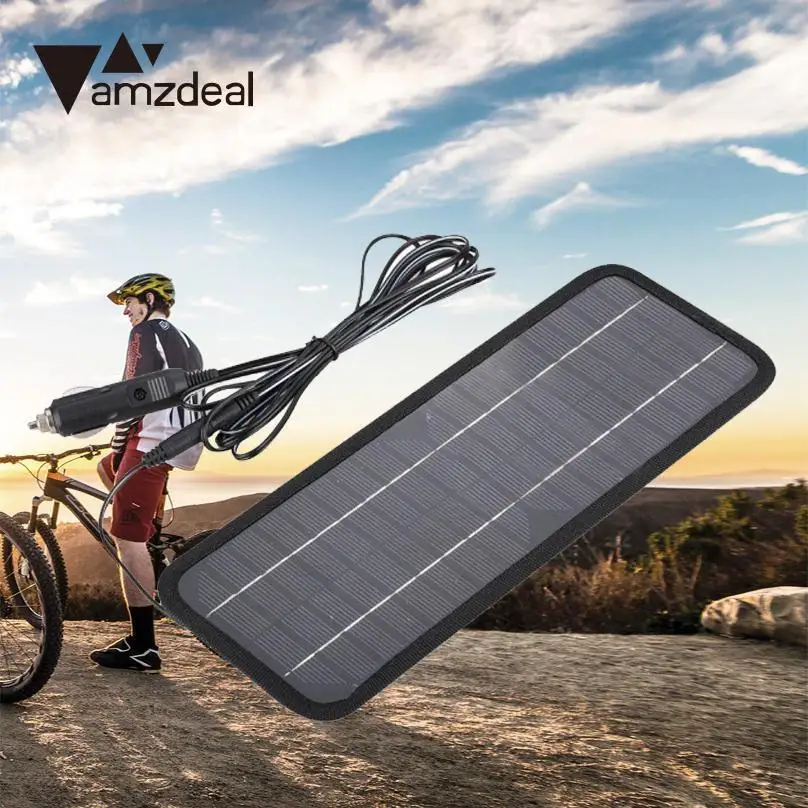 

amzdeal 12V 4.5W Solar Panel Power Portable Battery Charger for Car Auto Boat Safe Outdoor Travelling Powerbank DIY Cell Module