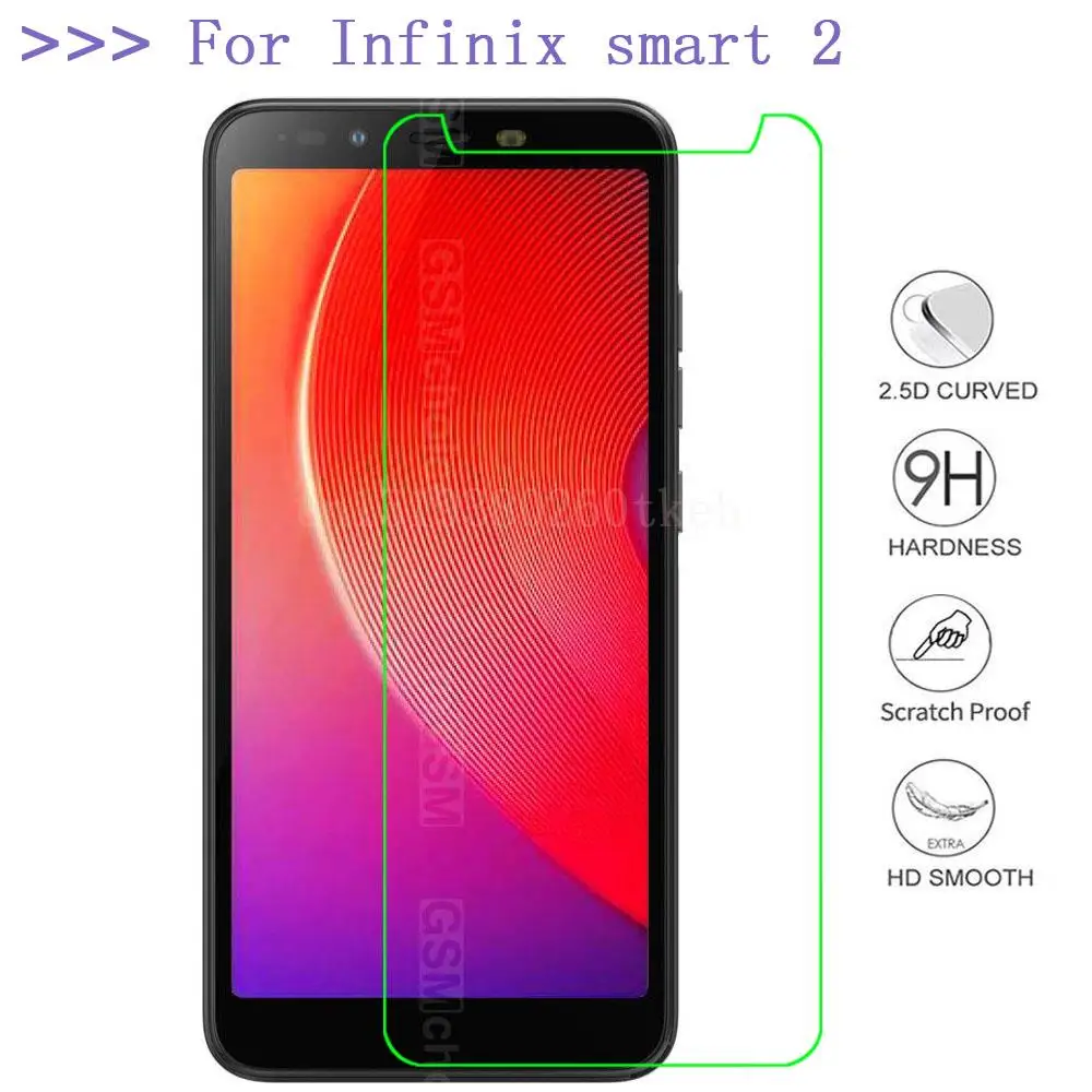 

For Infinix smart 2 Tempered Glass On Screen Protector 9h Toughened Protective Glass phone film