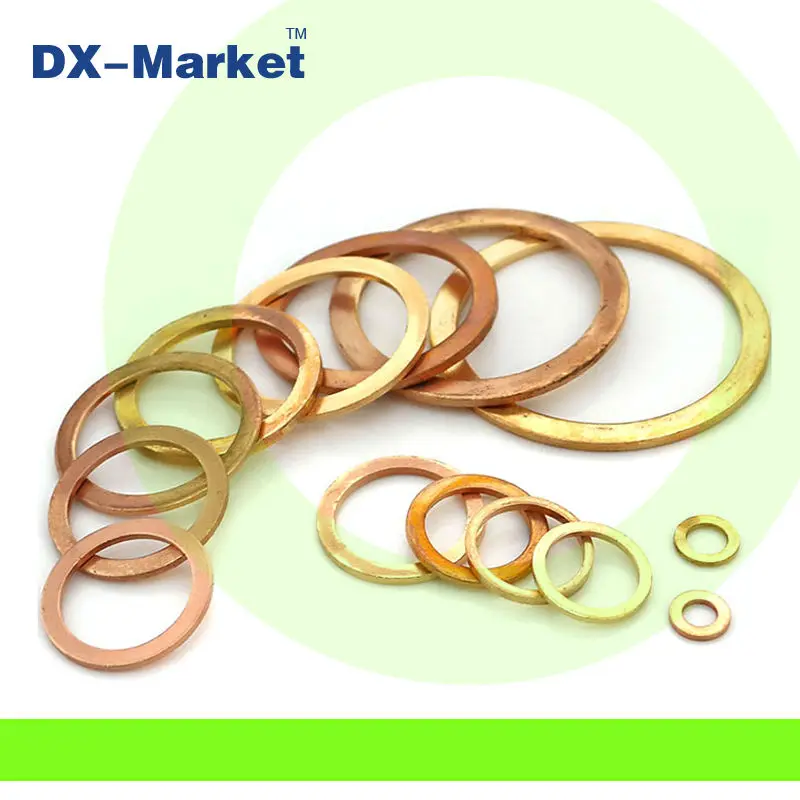 

m50*60*2 , 5pcs , m50 Copper flat washer , High quality Copper gaskets fasteners , bolt parts